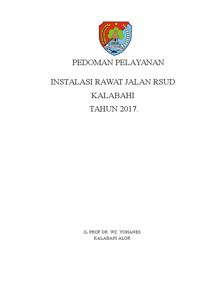 Pedoman Pelayanan Instalasi Rawat Jalan Pdf