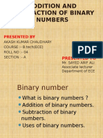 Addition and Subtraction of Binary Numbers Akash