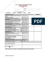 ELC590 Presentation 1 Evaluation Form