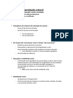 Teoria Da Reprodução Cultural - Sociologia Da Educação