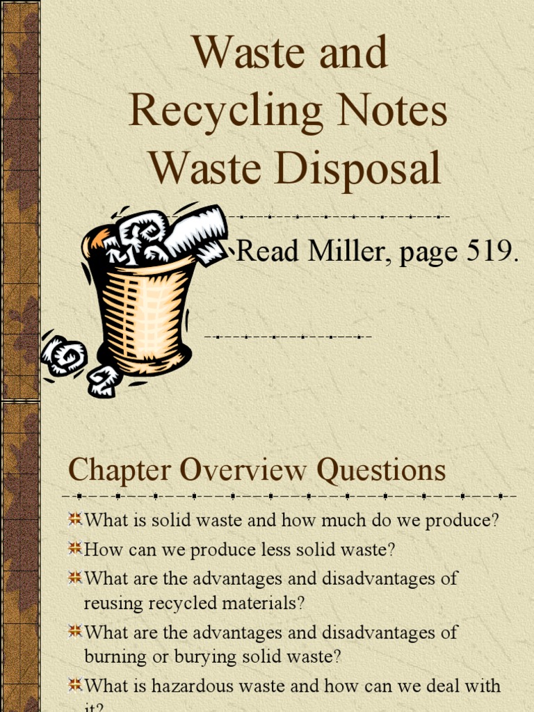Waste Management and Recycling Insights | PDF | Municipal Solid Waste ...