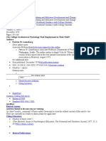 Can College Graduates in Psychology Find Employment in Their Field? Authors Patricia W. Lunneborg