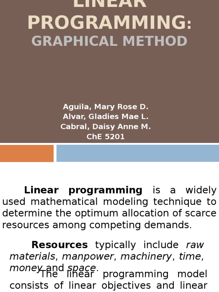 Linear-Programming Graphical Method | PDF | Linear Programming ...