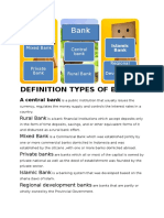 Definition Types of Banks