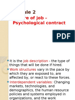 Nature of Job - Psychological Contract