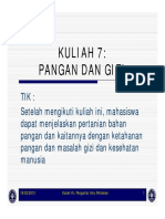 Kuliah 7 Pangan Dan Gizi