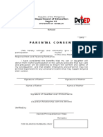 Parental Consent Form for School Sports Events