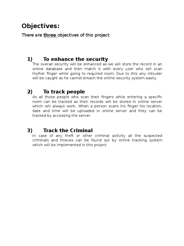 Objectives:: 1) To Enhance The Security | PDF