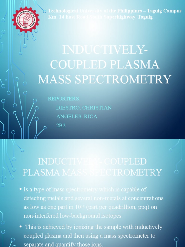 Inductively Coupled Plasma Mass Spectrometry | PDF | Mass Spectrometry ...