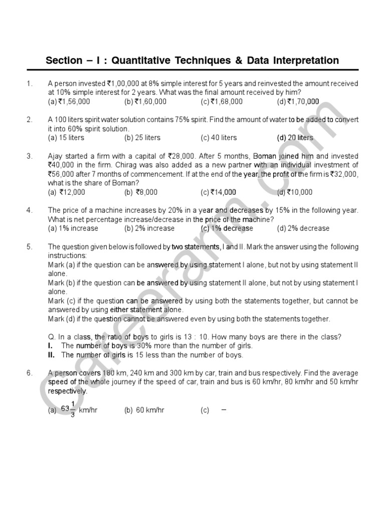 Cmat Sample Paper 2 1 PDF | PDF