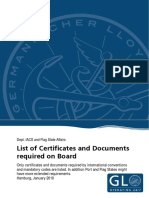 List of Certificates