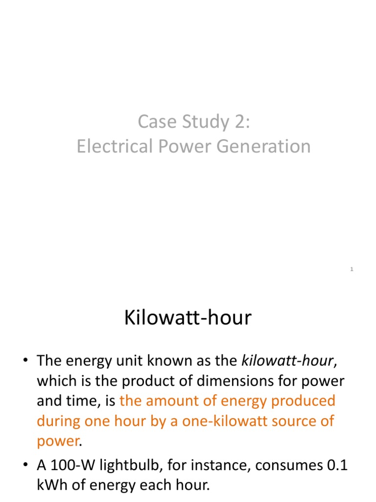 Electrical Power Generation Case Study | PDF | Steam | Fossil Fuel ...