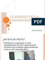 Claridad en La Exposicion