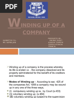 Inding Up of A Company