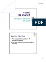 CGE653 HSE Chapter 5: Emergency Response Plan (ERP)