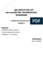 Indian Institute of Information Technology, Dharwad: Computer Architecture Project