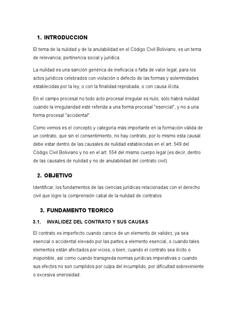 Invalidez de Un Contrato | PDF | Nulo (ley) | Ley procesal, image size:768x1024
