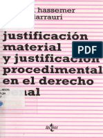Justificacion Material y Justificacion Procedimental en el Derecho Penal_Winfried Hassemer y Elena Larrauri.pdf