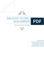 Balaced Score Card Assignment