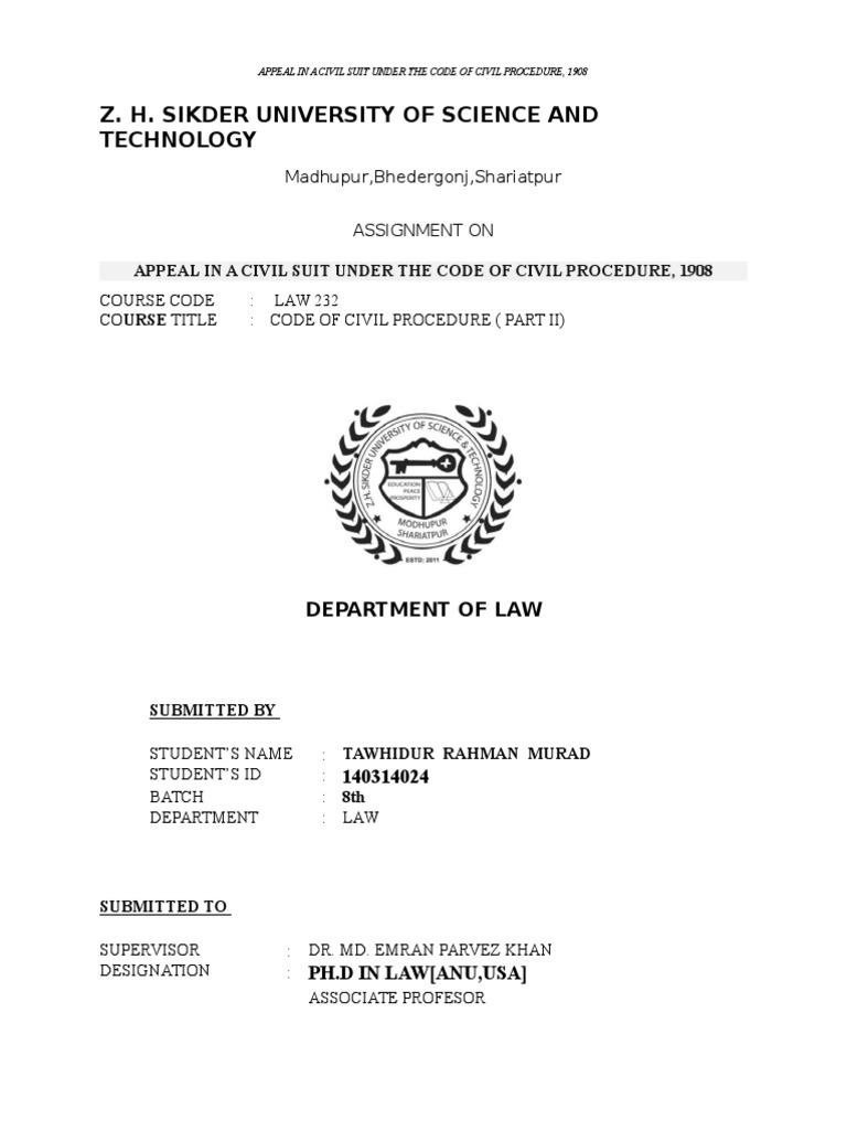 Appeal Under CPC PDF Appeal Supreme Courts