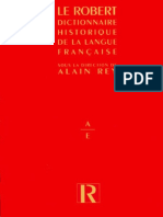 Le Robert Dictionnaire Historique 1a