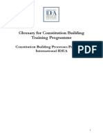 Glossary For Constitution Building Training Programme