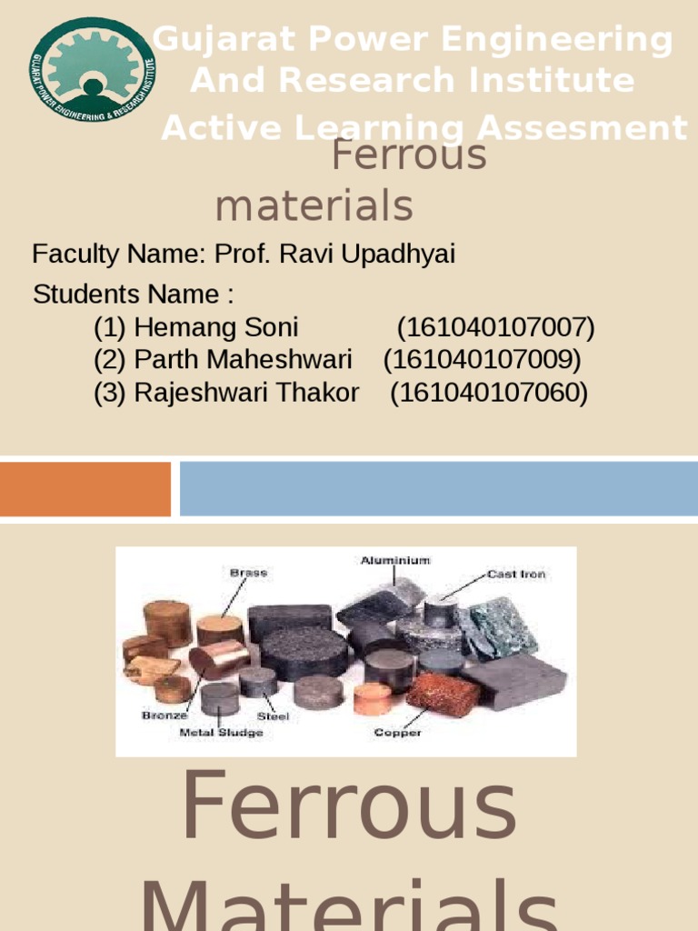 Overview of Ferrous Materials | PDF | Cast Iron | Steel