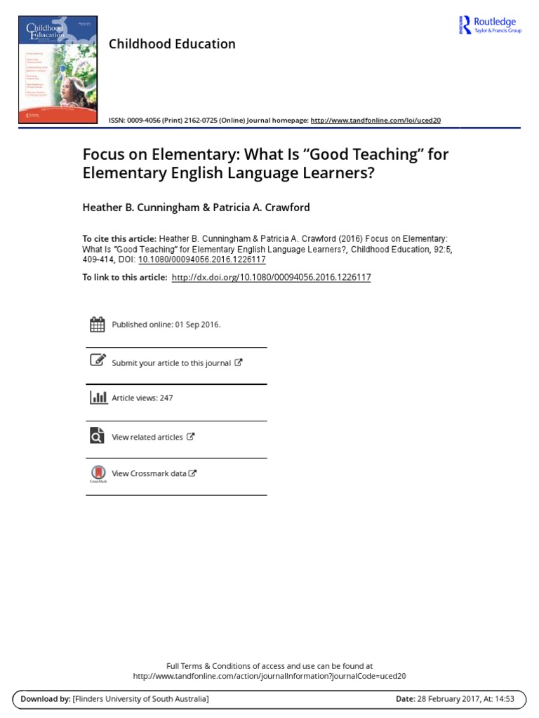 Good Teaching for ELLs in Elementary | PDF | English As A Second Or ...