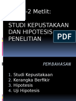 Modul-2 Metlit: Studi Kepustakaan Dan Hipotesis Penelitian