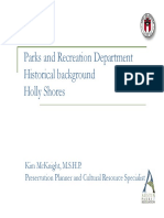 City of Austin, TX, Parks and Recreation Department Historical background Holly Shores