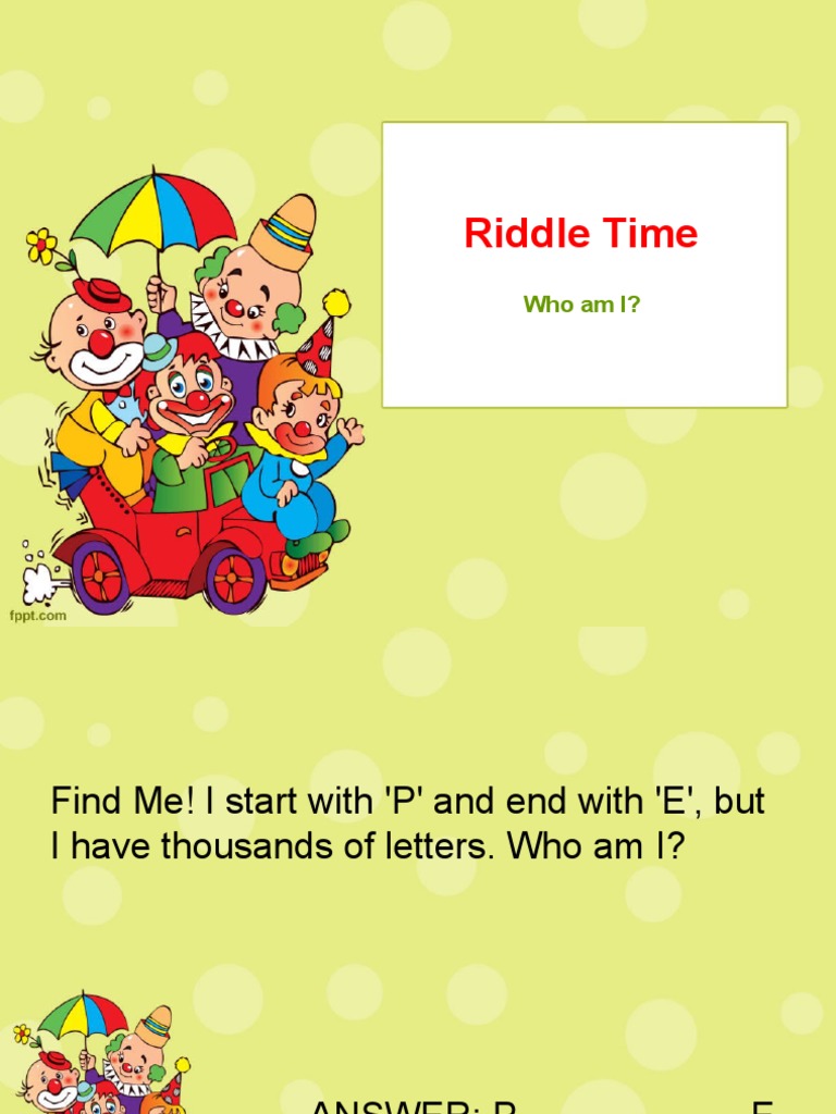 Riddles For Kids | PDF