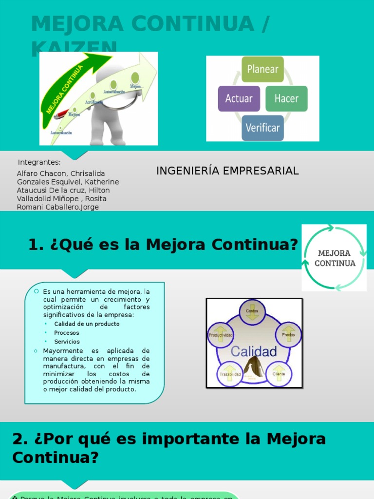 Kaizen: Mejora Continua Empresarial | PDF | Calidad (comercial) | Business