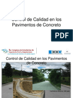 Control de Calidad en Pavimentos de Concreto