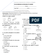 Evaluacion Ciencias Naturales 2º Basico