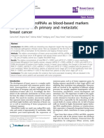 Circulating MicroRNAs as Blood-based Markers for Patients With Primary and Metastatic Breast Cancer