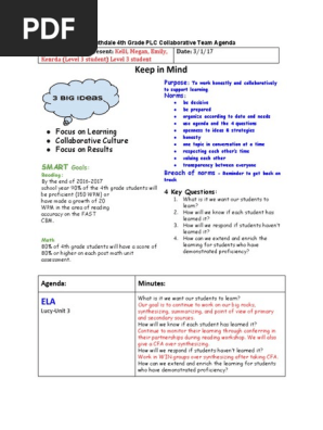 plc agenda