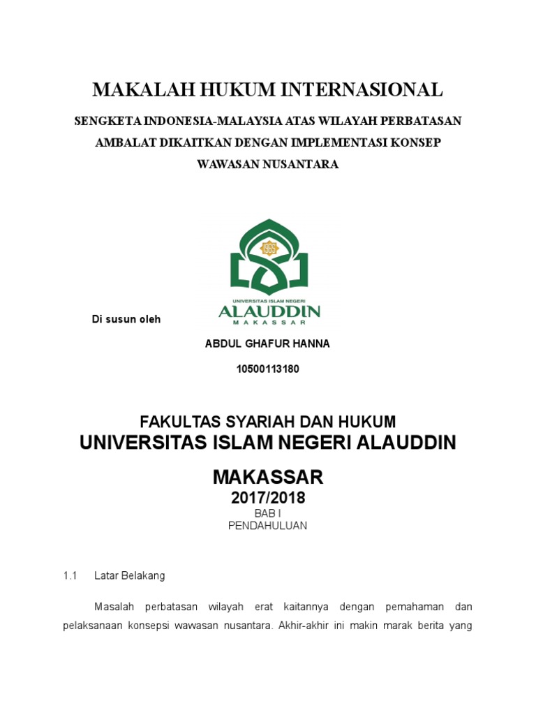 Makalah Hukum Internasional
