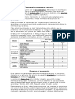 Técnicas e Instrumentos de Evaluación