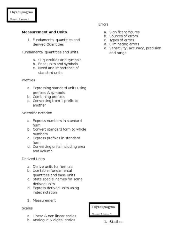 Measurement and Units in Physics | PDF | Electric Current | Waves