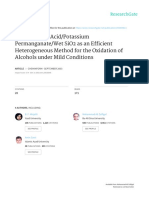 Silica Sulfuric Acid/Potassium Permanganate/Wet Sio2 As An Efficient Heterogeneous Method For The Oxidation of Alcohols Under Mild Conditions