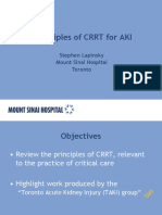 Principles of Continuous Renal Replacement Therapy For Aki
