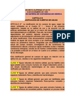 Clases de Aguas Regl de Contamin Hídrica Sileg