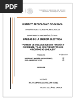 Formas de Onda Ideales de Tensión y Corriente, y Las Que Presentan Los Circuitos No Lineales