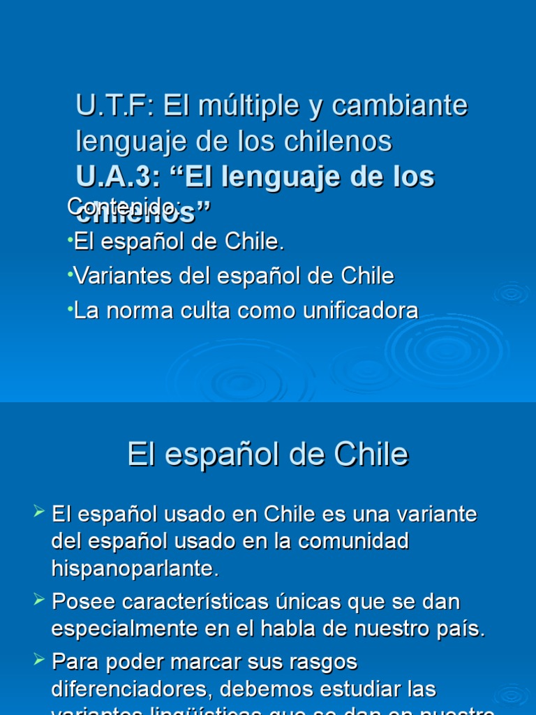 Dialecto De Chile | Español rioplatense – MRRSI