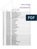 Selected Students List - Xls 2017