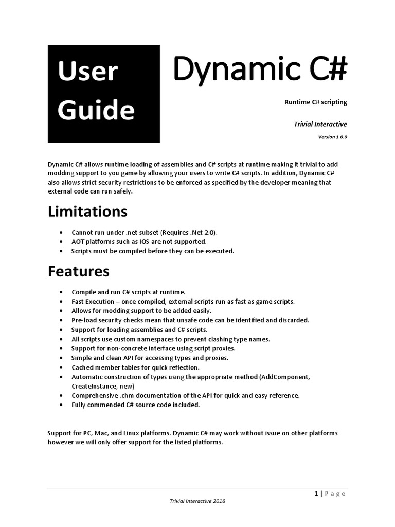 Dynamic C User Guide PDF C Sharp (Programming Language) C