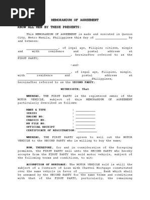 MOA-Car Sale With Assumption(for Scribd)