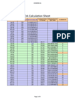 DA Calculation Sheet