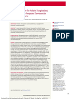 Antibiotic Therapy For Adults Hospitalized With Community-Acquired Pneumonia