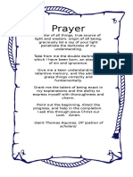 Prayer: - Saint Thomas Aquinas, OP (Patron of Scholars)